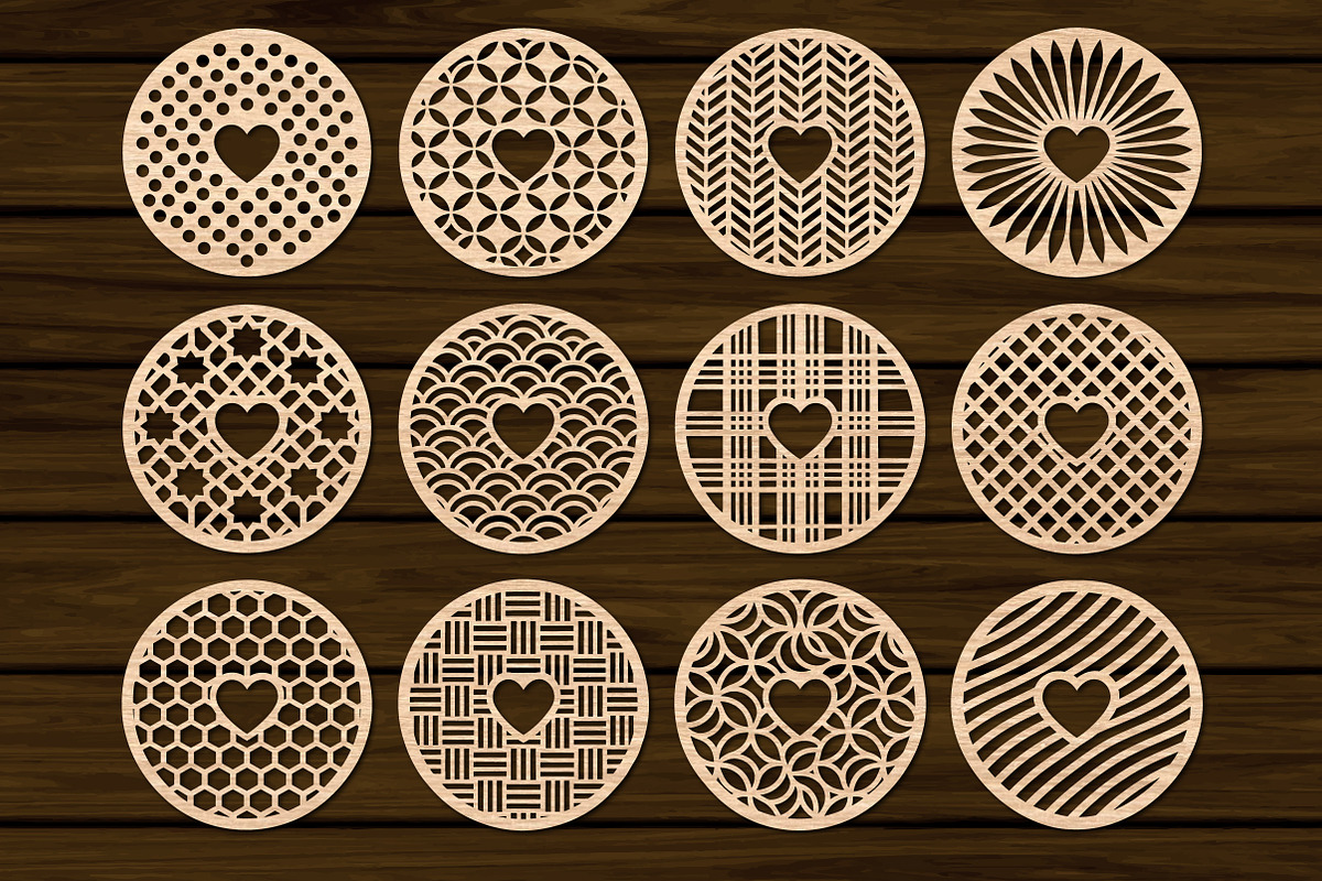 Round Coasters SVG Bundle, Geometric, an Object Graphic by Libby Wishes (Photo 2 of 3)