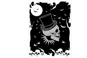 Happy Halloween background black