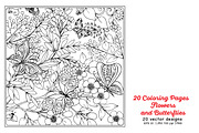 Flowers and Butterflies, a Decorative Illustration by Elen-Lane (Thumbnail 5 of 5)