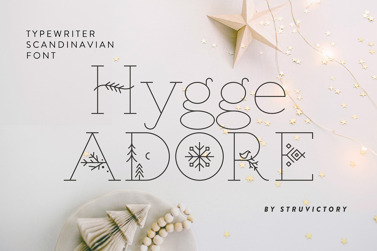 Hygge Adore - Christmas Serif Font, a Slab Serif Font by Struvictory.art (Photo 1 of 9)