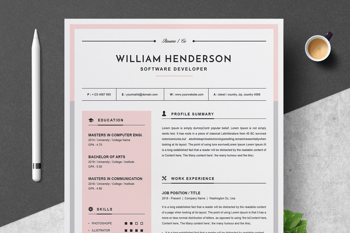 Modern Resume, a Resume Template by ResumeInventor (Photo 1 of 6)