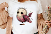 Whimsical Christmas Chick Clipart, an Illustration by Canvas Craft (Thumbnail 6 of 7)