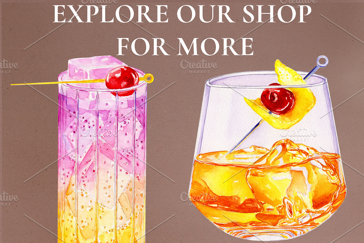 Aperol Spritz Watercolor Cocktail, a Food Illustration by Olexandra Mur (Photo 3 of 4)