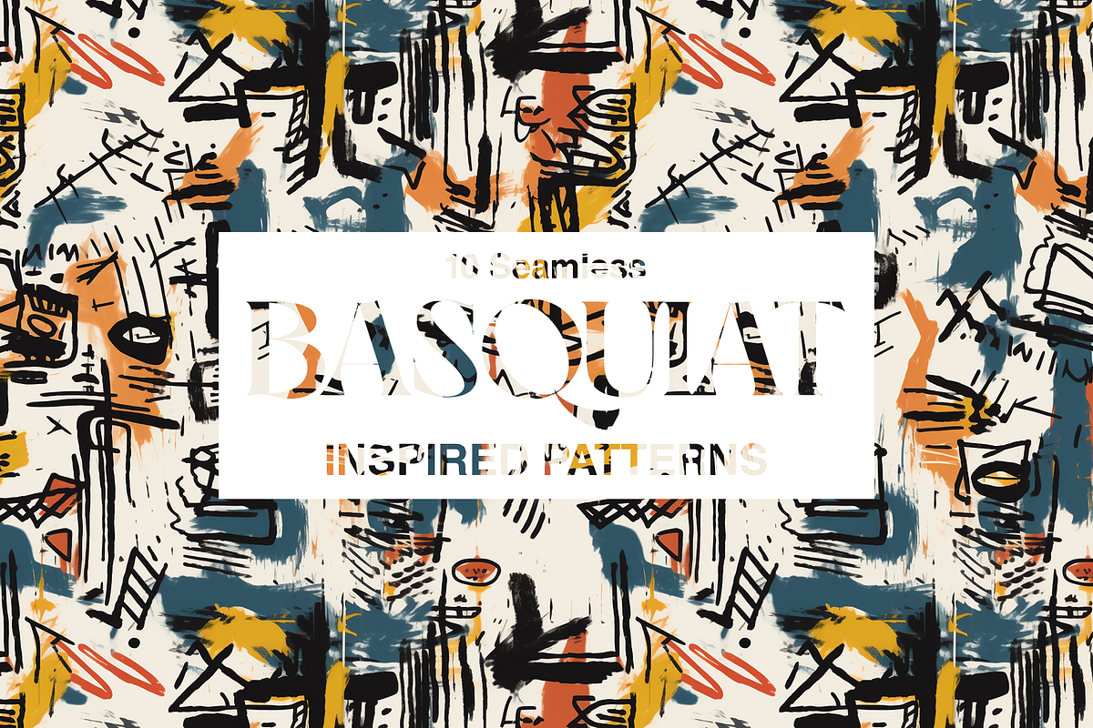 10 Art Series Patterns: Basquiat, a Pattern Graphic by Motifs (Photo 11 of 12)
