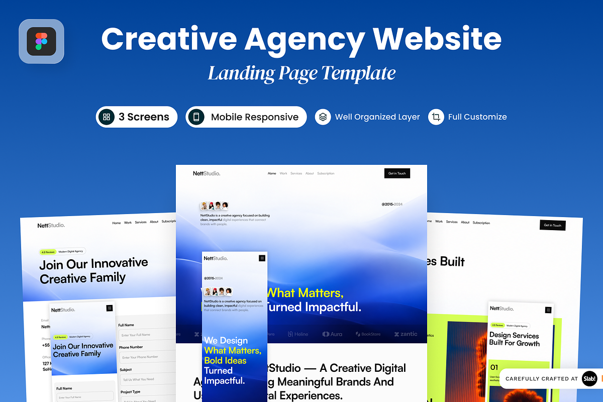 NettStudio - Creative Agency Website, a Landing Page Template by SLAB! Design (Photo 1 of 5)