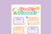 Cute Daily and Weekly Kids Planner, a Stationery Template by MightyDesign (Thumbnail 4 of 8)