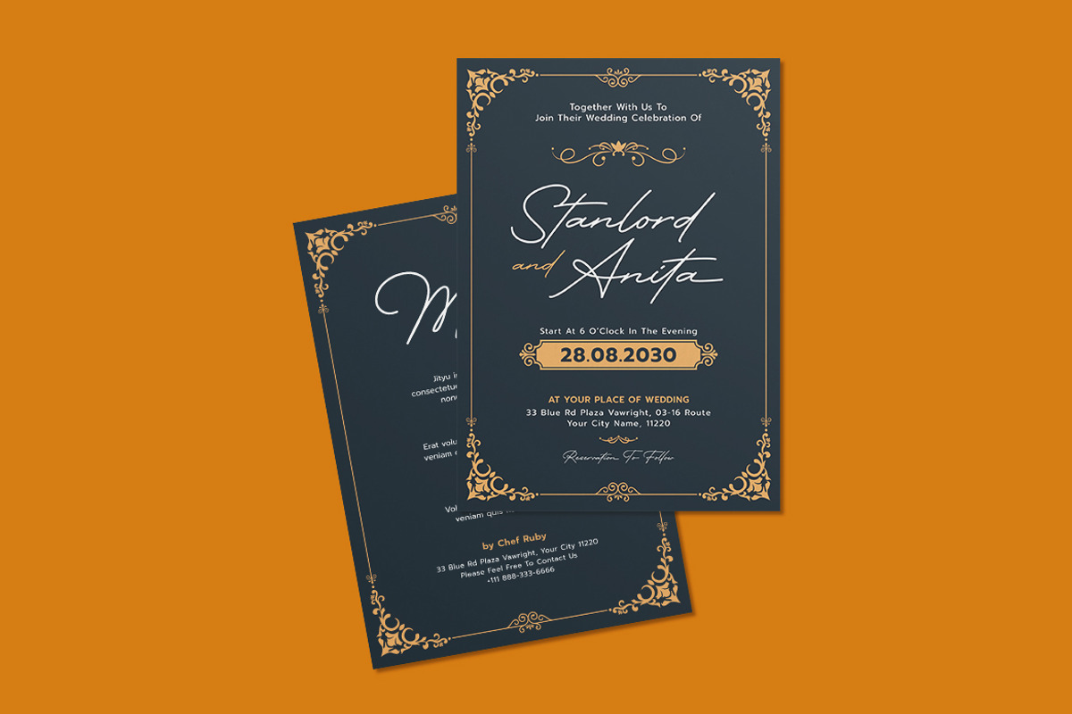 Wedding Invitation Template, an Invitation Template by iDoodle Studio (Photo 3 of 4)