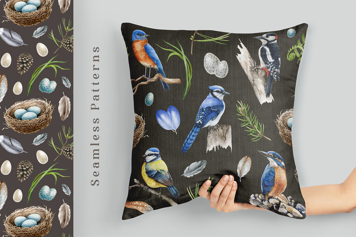 Forest Birds Watercolor Set, an Animal Illustration by AnitaPol (Photo 20 of 26)