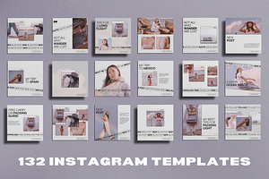 132 Travel Instagram Canva Templates