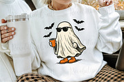Cute Halloween Coffee Ghost Png, an Illustration by OK Design (Thumbnail 3 of 4)