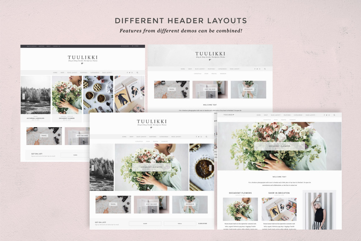 TUULIKKI Nordic Blog & Shop Theme, a WordPress Template by Sparrow & Snow (Photo 4 of 5)