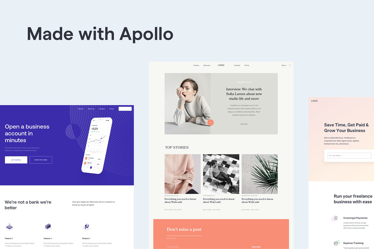 Apollo Wireframe UI Kit, a Wireframe Template by CreativeUI (Photo 9 of 10)