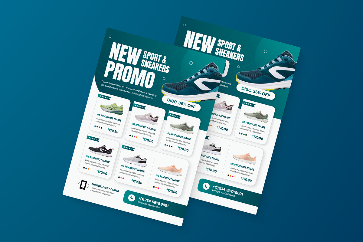 Shoes Catalogue Product Promo Flyer, a Flyer Template by MMPixelCraft (Photo 3 of 6)