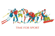 Sports vector illustrations set, a Person Illustration by LisaKolbasa (Thumbnail 7 of 19)