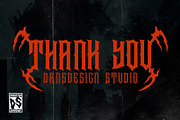 DRAKENHOLD Black Metal Display, a Blackletter Font by dansdesign (Thumbnail 12 of 12)