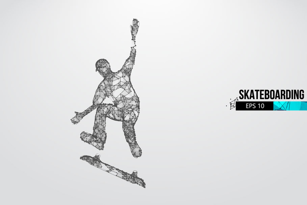 Silhouettes of a skateboarder, a Person Illustration by Matrosovv (Photo 4 of 4)