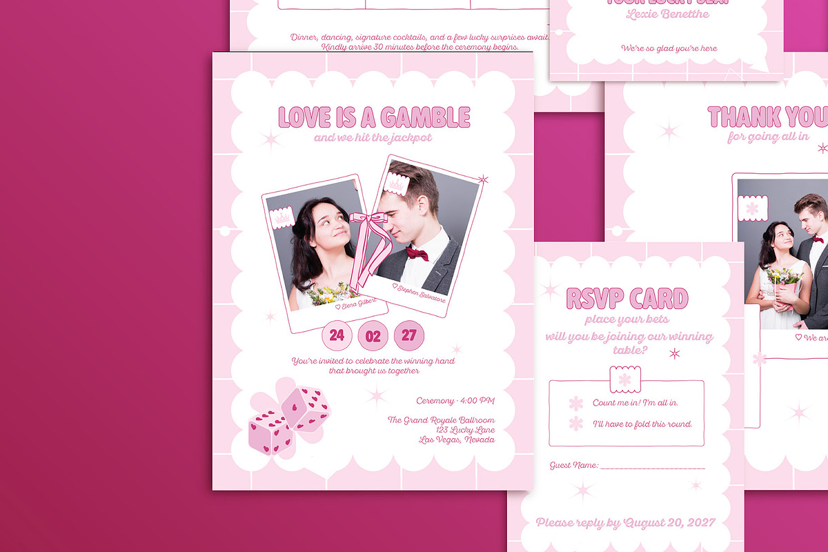 Love is a Gamble Wedding Package 07, an Invitation Template by Squirrel92 (Photo 2 of 6)