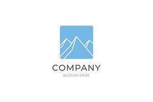 Modern clean moutain outdoor logo