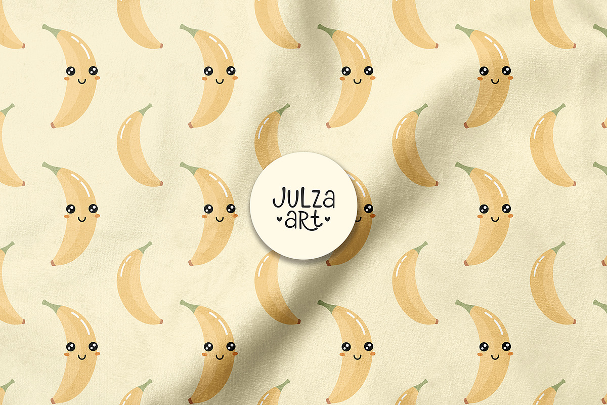 Groovy banana patterns, a Pattern Graphic by JulzaArt (Photo 7 of 7)