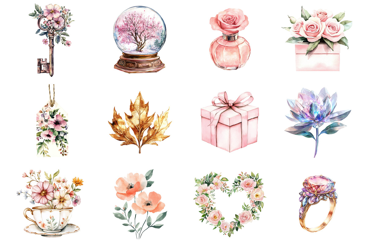 Blush Pink Mother's Day Clipart, an Illustration by Design Market (Photo 2 of 3)