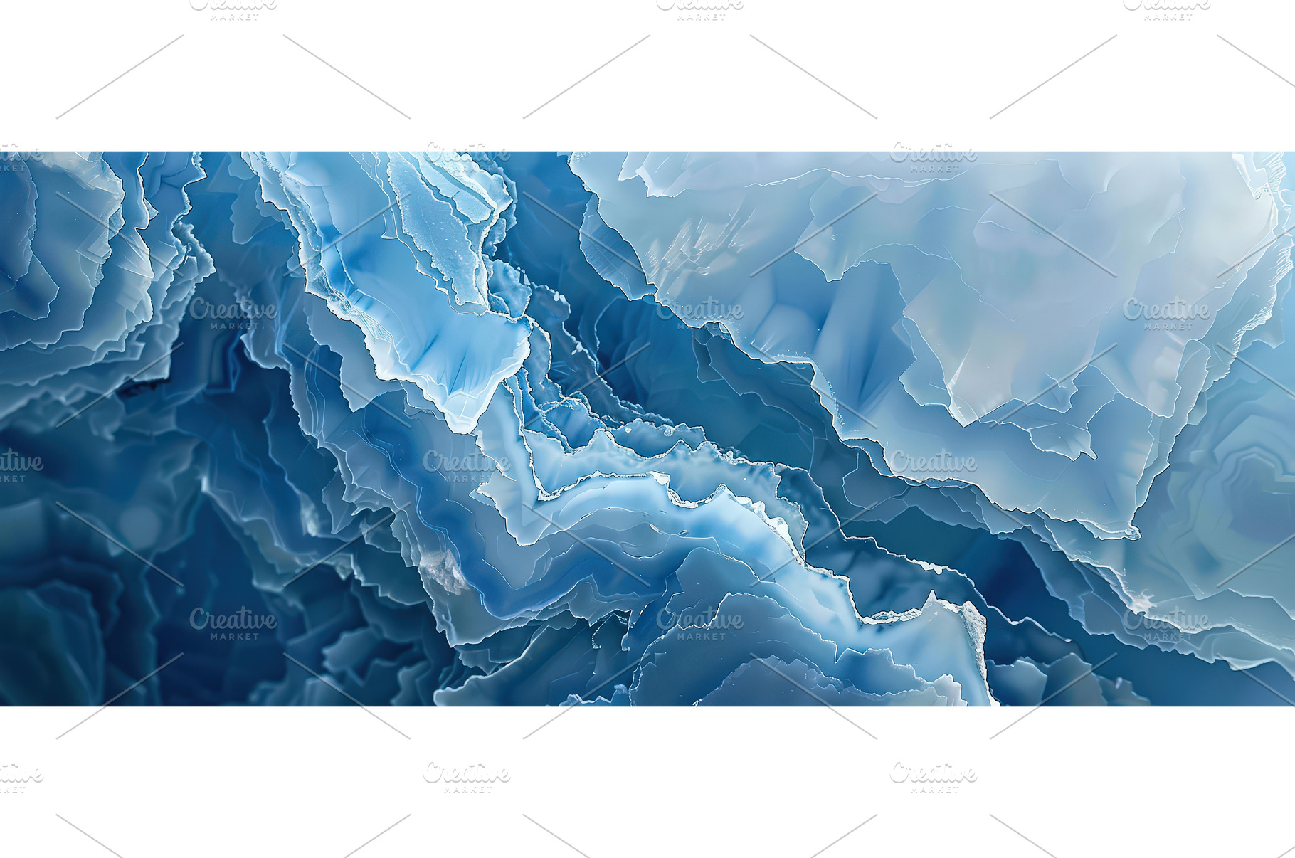 Layered Blue Crystal Abstract Geode, an Abstract Photo by piter.goskov