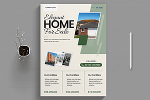 Home Sale Flyer Template, a Flyer Template by MightyDesign
