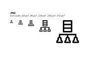 50 SaaS Dashboard Icons, an Outline Icon by Side Project (Thumbnail 5 of 8)