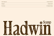CS Hadwin Stamp, a Serif Font by Craft Supply Co. (Thumbnail 1 of 8)