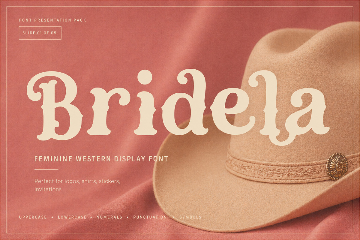 Bridela Cowgirl Western Font, a Blackletter Font by Nouric Design (Photo 1 of 5)