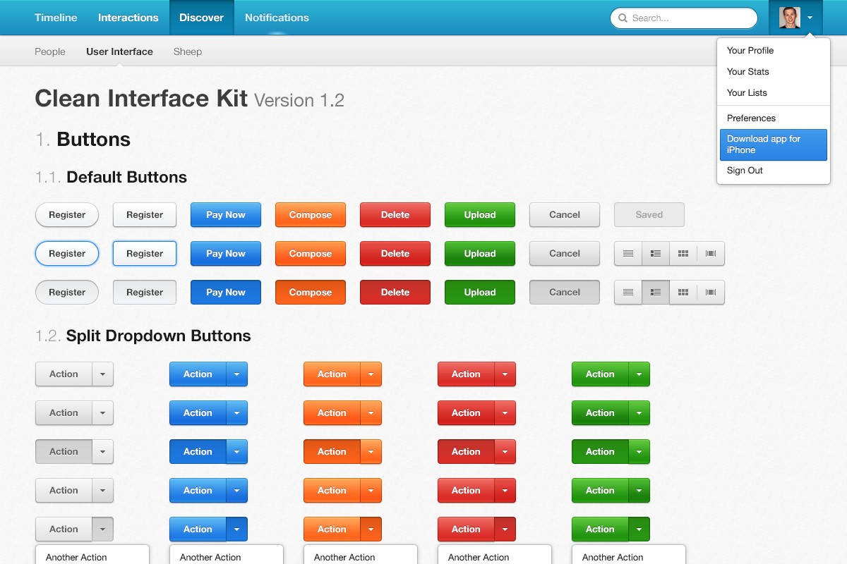 Clean Interface Kit preview 2