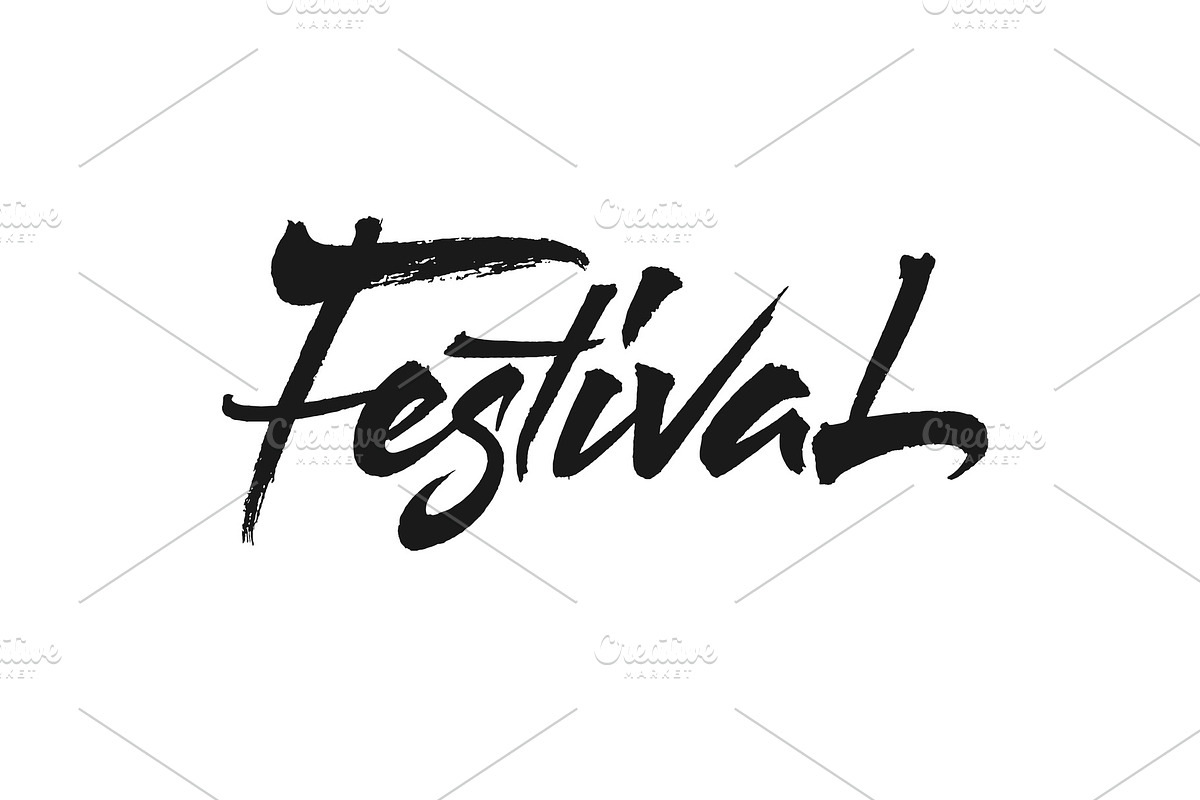 Festival vector lettering, a Branding & Logo Template by Zagach Letters