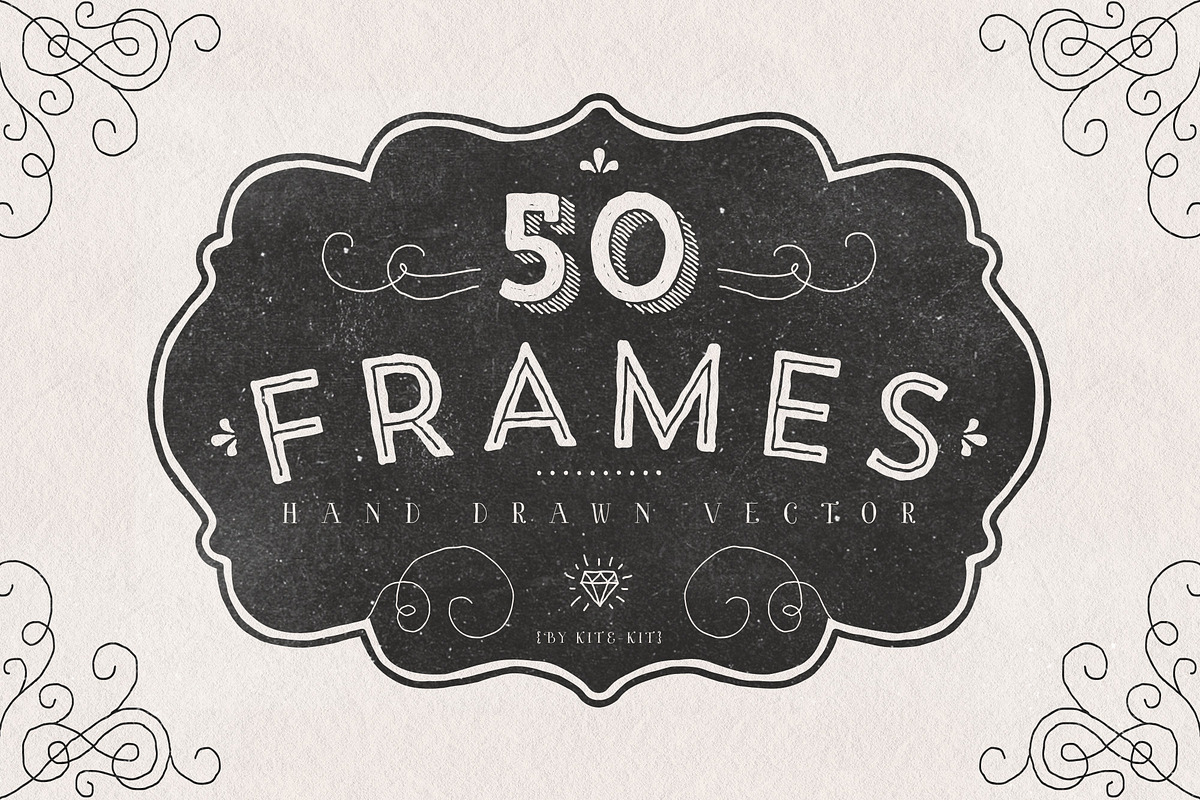FRAMES. Hand drawn vector.