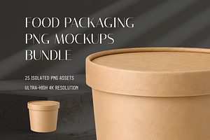 Food Packaging PNG Mockups Bundle