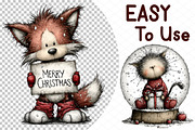 Festive Cute Animals Christmas PNG, an Illustration by cherrydesign (Thumbnail 4 of 4)