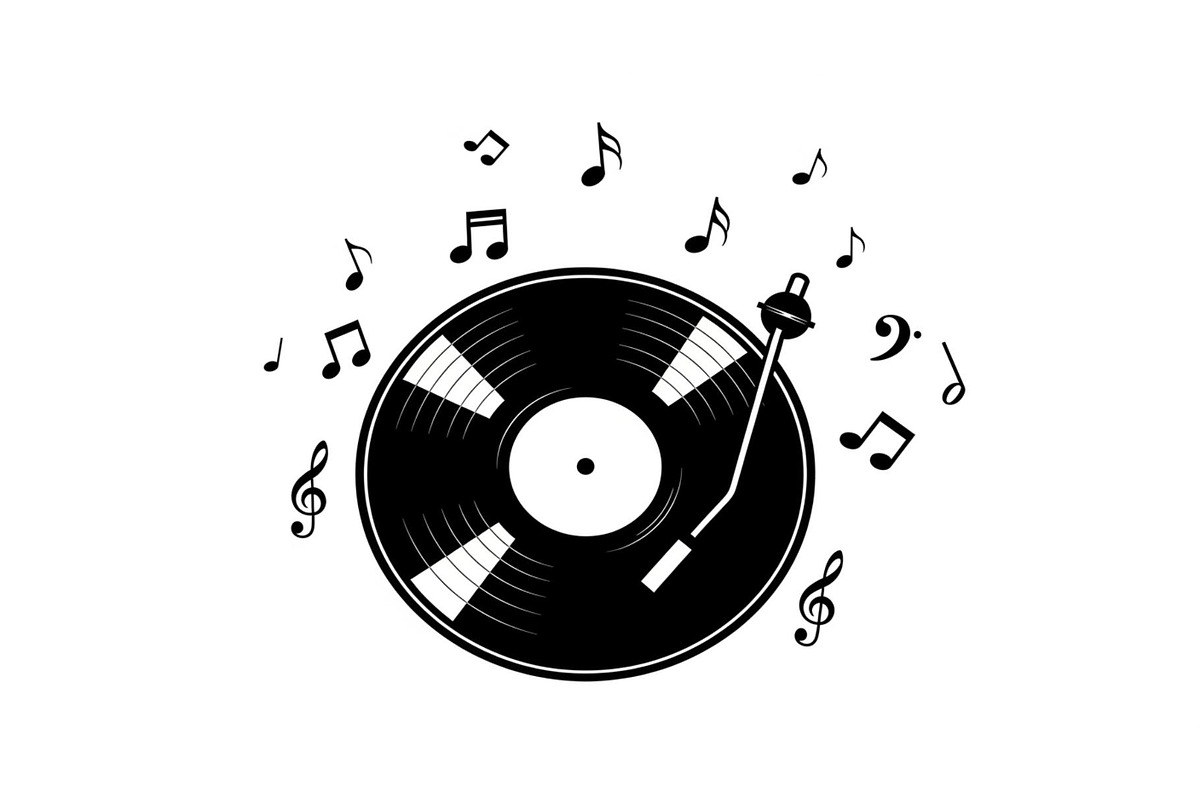 Vintage Vinyl Record & Turntable Bun, an Illustration by Creativeshirt (Photo 3 of 31)