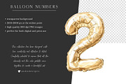 Gold Balloon Numbers, a Decorative Illustration by PeDe Designs (Thumbnail 7 of 7)