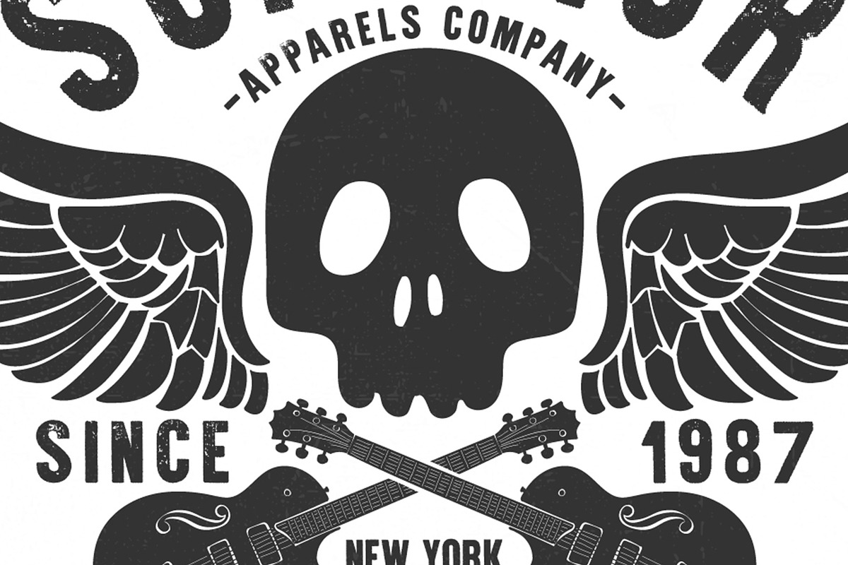 VECTOR SET OF 12X ROCK&ROLL GRAPHICS, an Illustration by ulasokuyucu (Photo 12 of 13)