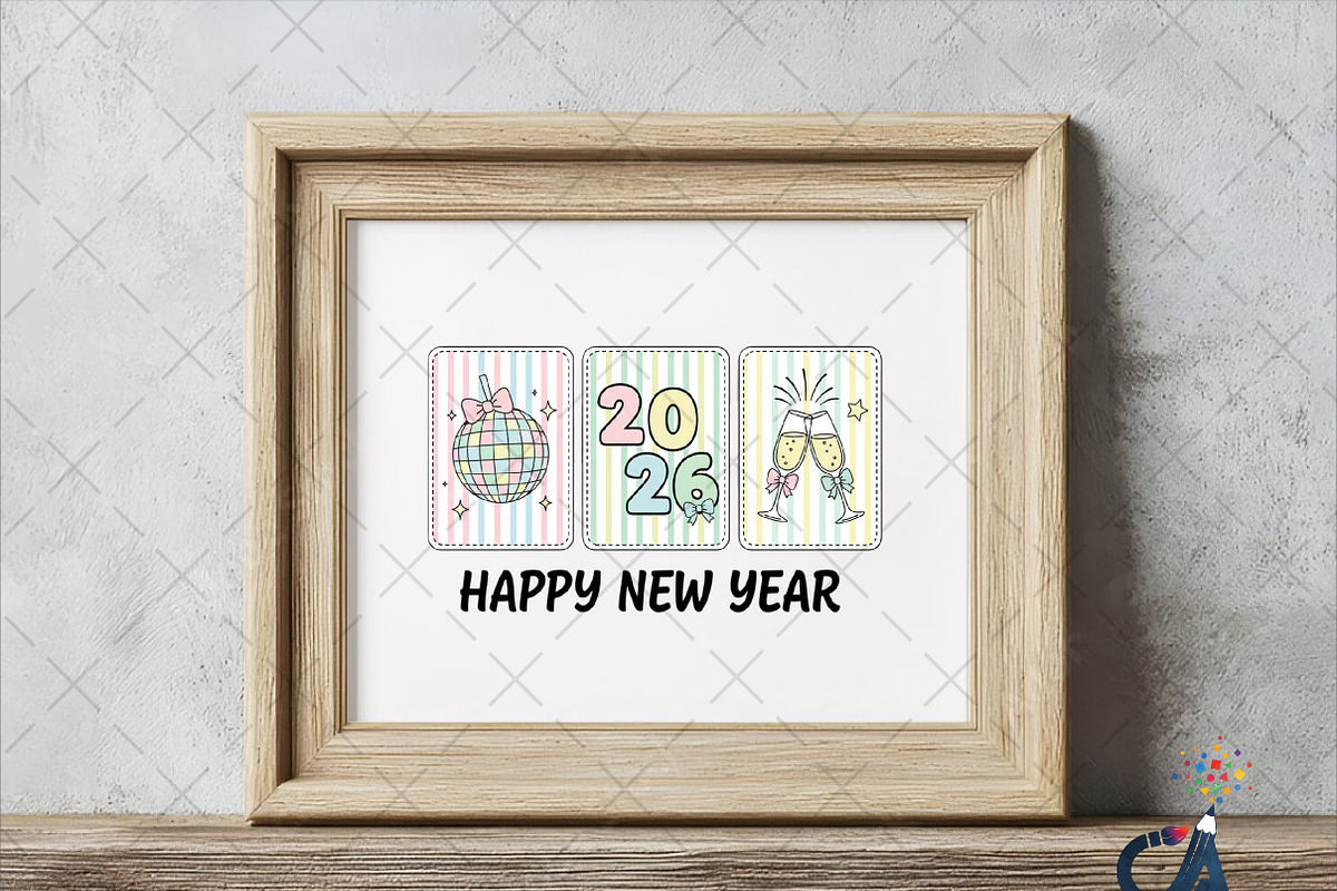 Happy New Year 2026 Frame PNG, an Illustration by Creative Art (Photo 5 of 6)