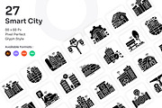 Smart City Icons Set - Glyph, a Solid Icon by Kmg Design (Thumbnail 1 of 2)