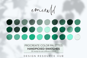 Emerald Procreate Palette