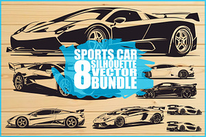 Supercar Vector Collection, an Illustration by Amazin_art