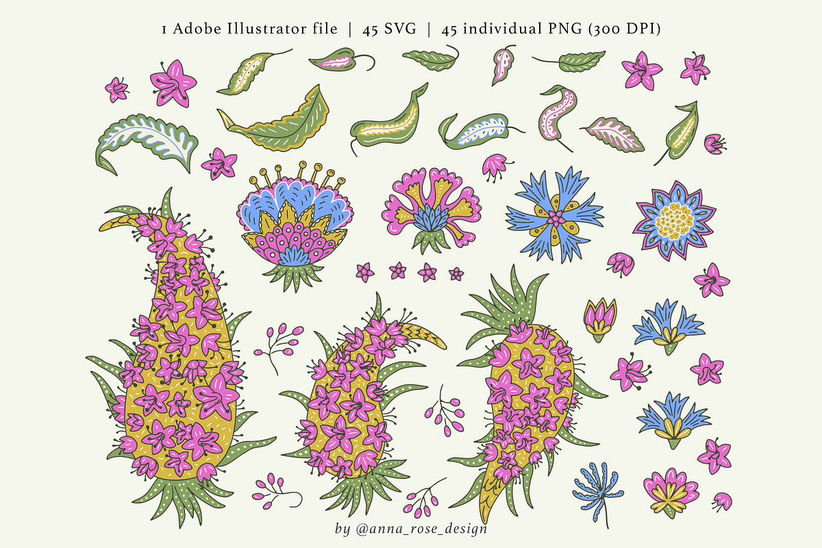 Vintage Jacobean Chintz Patterns, a Pattern Graphic by Rose Design (Photo 5 of 8)