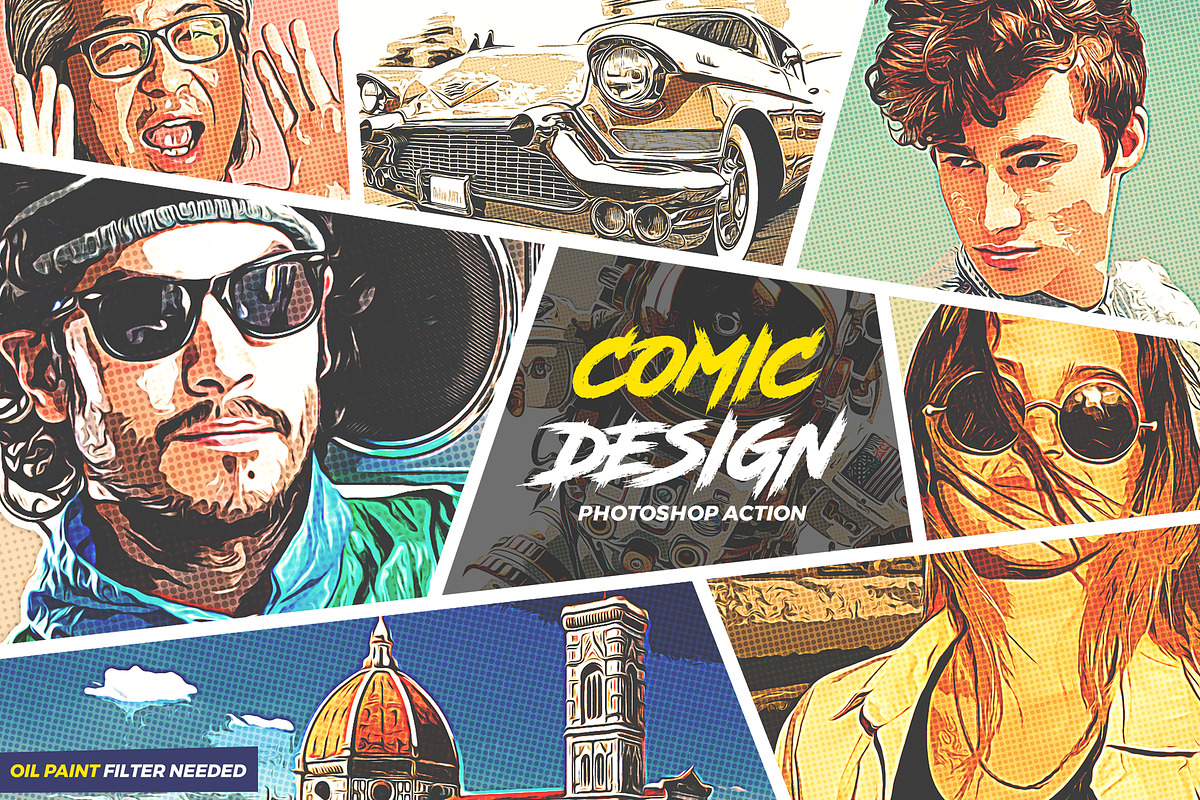 Comic Design Photoshop Action, an Action Add-On by iHemalaya (Photo 1 of 2)