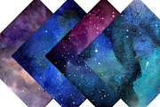 Watercolor Galaxy Prints, a Texture Graphic by Leska's Digitals (Thumbnail 2 of 6)