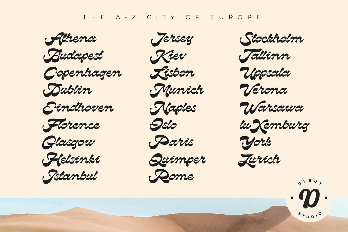 Hinterland | Reverse Contrast Script, a Script Font by Debut Studio (Photo 5 of 13)