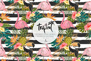 Hawaii Tropical Seamless Patterns, a Pattern Graphic by KaramfilaS (Thumbnail 12 of 17)