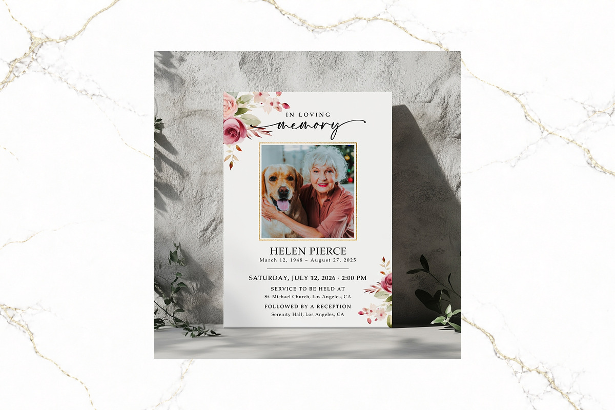 Funeral Invitation Canva FR008, an Invitation Template by TyphoonStudio (Photo 4 of 7)