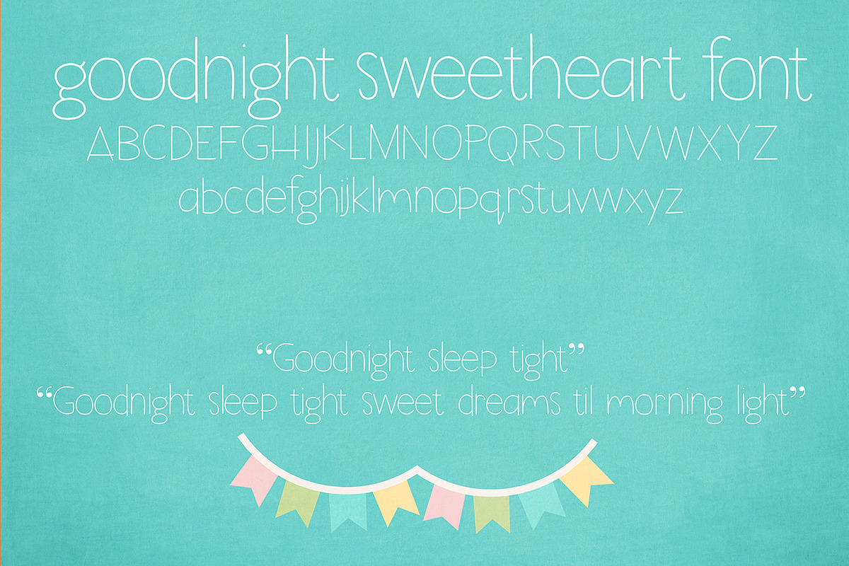 Goodnight Sweetheart Font, a Sans Serif Font by Miss Kate (Photo 2 of 2)