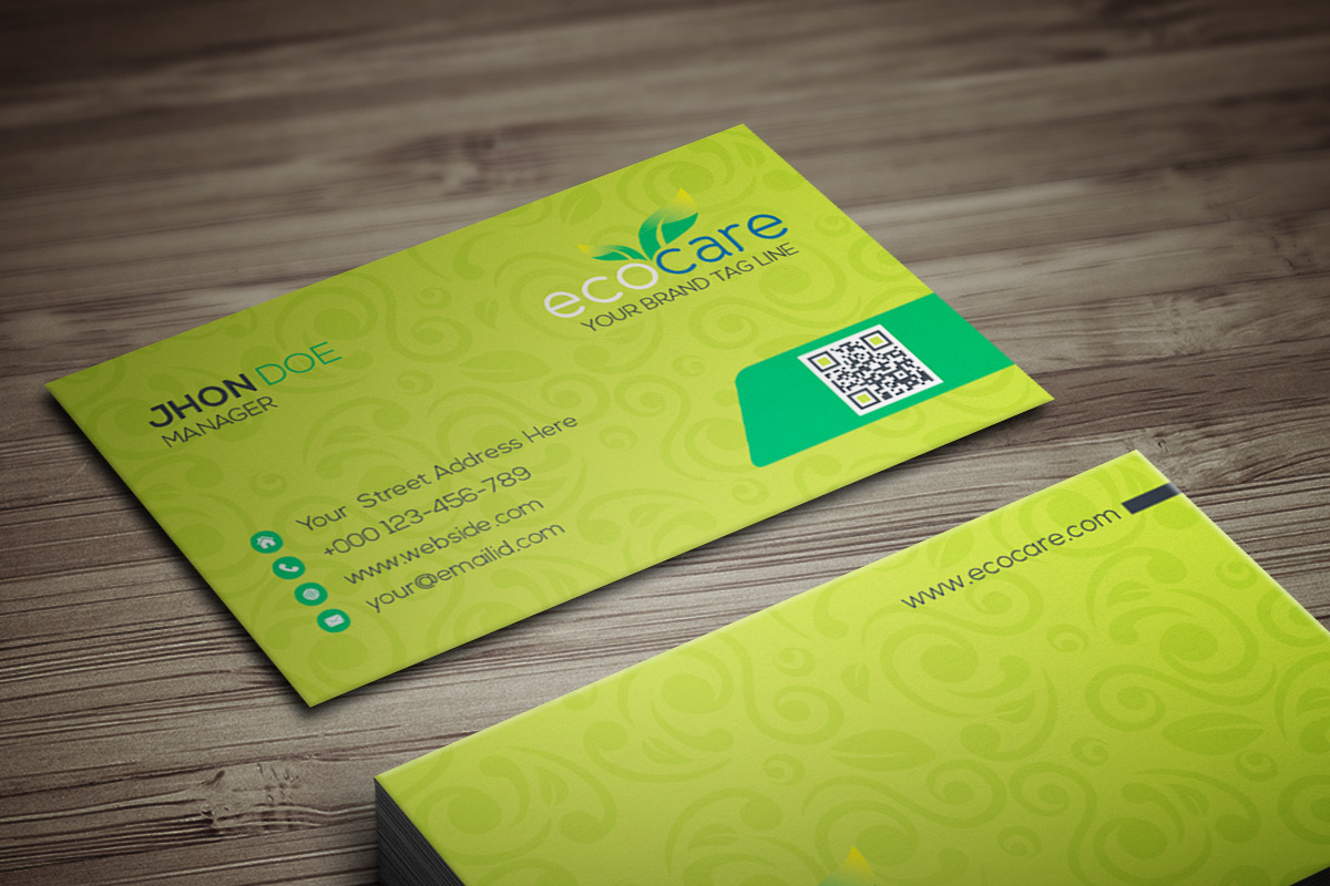 Eco Care Business Card, a Business Card Template by GenerousArt (Photo 1 of 2)
