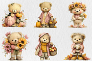 Whimsical Fall Autumn Teddy Bear Png, a Seasonal Illustration by Rose Art (Thumbnail 3 of 6)